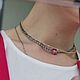 Чокер с агатом двухрядный. Чокер. Bijoux via joie. Ярмарка Мастеров.  Фото №8