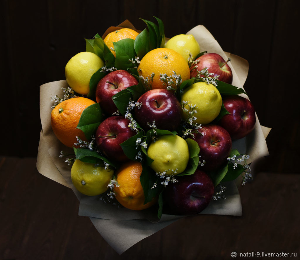 Букет из фруктов своими руками: 10 пошаговых мастер классов