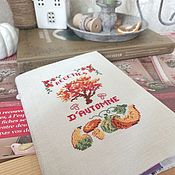 Канцелярские товары handmade. Livemaster - original item Notebook for recipes cross stitch Autumn. Handmade.