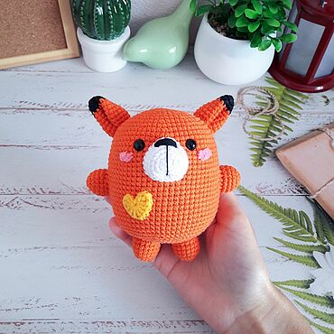 Куклы и игрушки ручной работы. Ярмарка Мастеров - ручная работа Лисичка с сердечком. Handmade.