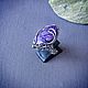 Кольцо с чароитом wire wrap. Кольца. Selena Di украшения wire wrap. Ярмарка Мастеров.  Фото №6