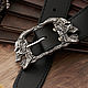 Leather belt 'Reflection' nickel silver. Straps. apanasovru. Online shopping on My Livemaster.  Фото №2