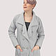 Order Long jacket winter quilted coat grey. Yana Levashova Fashion. Livemaster. . Outerwear Jackets Фото №3