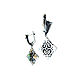 Order Earrings classic: Silver with chrysolites. Persian (persianjewelry) (persianjewelry). Livemaster. . Earrings Фото №3