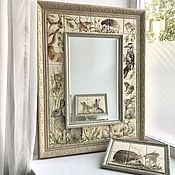 Для дома и интерьера handmade. Livemaster - original item Mirror painting Mirror Forest dwellers. Handmade.