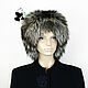 Order A chic designer hat made of Finnish long-haired silver fox fur. Mishan (mishan). Livemaster. . Caps Фото №3
