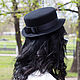 Hat Boater. Color black. Hats1. Exclusive HATS. LANA ANISIMOVA.. My Livemaster. Фото №6