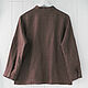 Brown boho blouse with ruffles. Blouses. LINEN & SILVER ( LEN i SEREBRO ). My Livemaster. Фото №5
