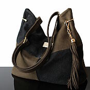 Сумки и аксессуары handmade. Livemaster - original item Crossbody bag: Bag made of genuine suede Olive color. Handmade.