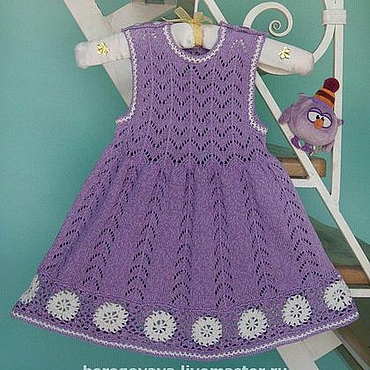 Вязание платья для девочки крючком