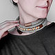 Order Collar de lino natural de punto con ámbar. TETstudio. Ecostyle.. Livemaster. . Necklace Фото №3