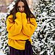 Knitted sweater for women yellow 'Elsa», Sweaters, Kharkiv,  Фото №1