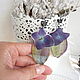 Set of Earrings and Pendant Lilac Hydrangea Skeletonized Resin Leaf. Jewelry Sets. WonderLand. My Livemaster. Фото №5