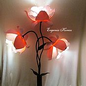 Для дома и интерьера handmade. Livemaster - original item In stock!Fuchsia Floor Lamp Lighting Floral Decor 3 Lamps. Handmade.