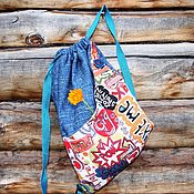 Сумки и аксессуары handmade. Livemaster - original item Blue backpack, urban backpack, bag. Handmade.