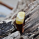 Wooden ring with Baltic amber infinity. Rings. Ambering Store. Online shopping on My Livemaster.  Фото №2