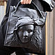 Clutch bag made of genuine leather with 3D effect 'the Girl in the hat', Classic Bag, Moscow,  Фото №1