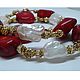 Bracelet, necklaces and earrings with coral and pearls Baroque, Jewelry Sets, Moscow,  Фото №1