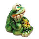 Ceramic figurine 'Frog with a moth'. Figurine. aboka. My Livemaster. Фото №4