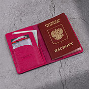 Genuine leather wallet for airline documents