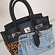 Джинсовая сумка в стиле Birkin 25. My Handmade, Классическая сумка, Новороссийск,  Фото №1