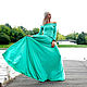 Заказать Мятное платье с широким вырезом. Dudu-dress. Ярмарка Мастеров. . Платья Фото №3