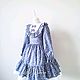 Платье "Кокетка" в синем цвете. Платья. Little___dress. Ярмарка Мастеров.  Фото №4