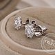 Золотые серьги пусеты с бриллиантами. Серьги-пусеты. FROLOF JEWELRY. Интернет-магазин Ярмарка Мастеров.  Фото №2