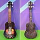 Укулеле  "Санта Муэрта"гавайская гитарка. Укулеле (гавайская гитара). Guitar & Ukulele art Studio. Интернет-магазин Ярмарка Мастеров.  Фото №2