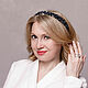 Ободок для волос серебристо-черный ХРУСТАЛЬ. Ободки. Короны от OLGA IGNATEVA. Интернет-магазин Ярмарка Мастеров.  Фото №2