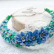 Украшения handmade. Livemaster - original item Necklace with handmade forget-me-nots. Handmade.