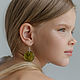 Transparent Round Green Frog Rustic Baby Earrings, Earrings, Taganrog,  Фото №1