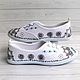 Order Sneakers painted shoes with a pattern painted sneakers,Ornament. kraSochno! (Olga). Livemaster. . Slip-ons Фото №3