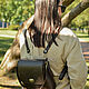  Women's Leather Burgundy Paula Mod Backpack Bag. R. 53-182. Backpacks. Natalia Kalinovskaya. My Livemaster. Фото №6