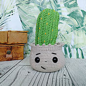 Куклы и игрушки handmade. Livemaster - original item Toy cactus in a pot Mike. Handmade.