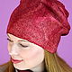 Women felted hat. Bordeaux-berry. Caps. Felt the world. Online shopping on My Livemaster.  Фото №2