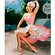 Летняя картина в стиле Pin Up. Картины. Art by Olga. Интернет-магазин Ярмарка Мастеров.  Фото №2