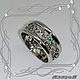 Ring 'Wedding rings-EXCLUSIVE' 925 silver, emeralds, rhodium.VIDEO, Rings, St. Petersburg,  Фото №1