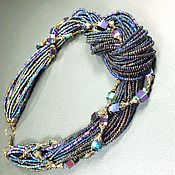 Украшения handmade. Livemaster - original item Peacock Pool Necklace Beads Natural Stones Blue Emerald Rainbow. Handmade.