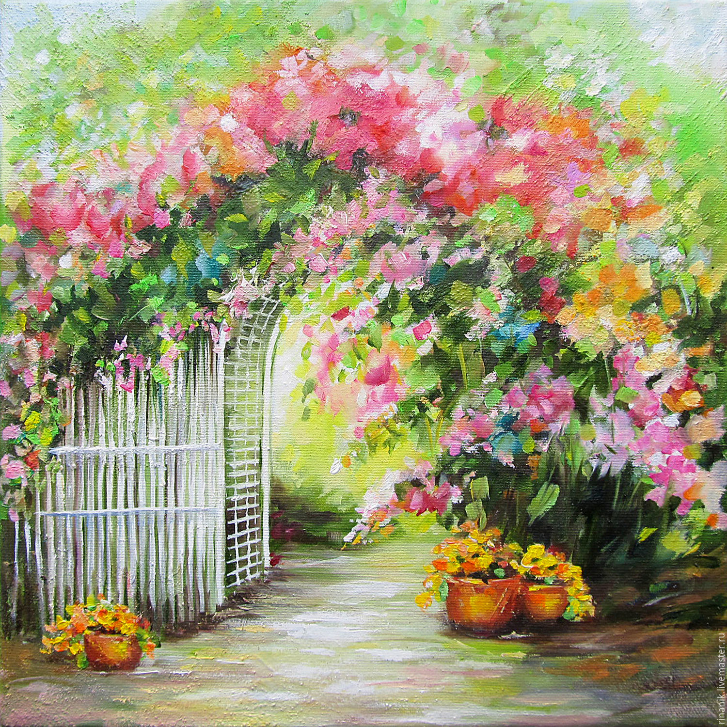 Цветочная арка картина