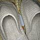 Order Homemade hemp slippers with an open nose. esterella. Livemaster. . Slippers Фото №3