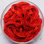 Материалы для творчества handmade. Livemaster - original item Chenille 7 mm Red poppy 1 m thick polyester. Handmade.