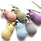 Set of Easter bunnies knitted 6 pieces 7 cm. Easter souvenirs. BarminaStudio (Marina)/Crochet (barmar). My Livemaster. Фото №5