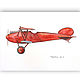 Order Red airplane Print airplane Retro. KapustinaArt. Livemaster. . Pictures Фото №3