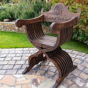 Для дома и интерьера handmade. Livemaster - original item Chairs: Savonarola (ital. savonarola) folding wooden chair. Handmade.