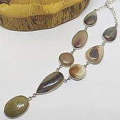 Работы для детей, handmade. Livemaster - original item Necklace beads with jasper 47 cm. Handmade.
