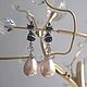 Серьги "Лунный кот". Жемчуг Shell Pearl, фианиты. Серьги классические. Tatyana's Jewelry for the soul. Интернет-магазин Ярмарка Мастеров.  Фото №2