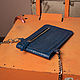 Заказать Сумка кожаная для телефона : Phone bag v.2 "рептилия" синяя. SvetikaRazzhivina. Ярмарка Мастеров. . Сумка через плечо Фото №3