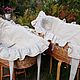 Linen bedding set in wicker cradle, Sides for crib, Tambov,  Фото №1