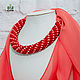 Scarf convertible with coral ' Flamingo', Necklace, Budennovsk,  Фото №1